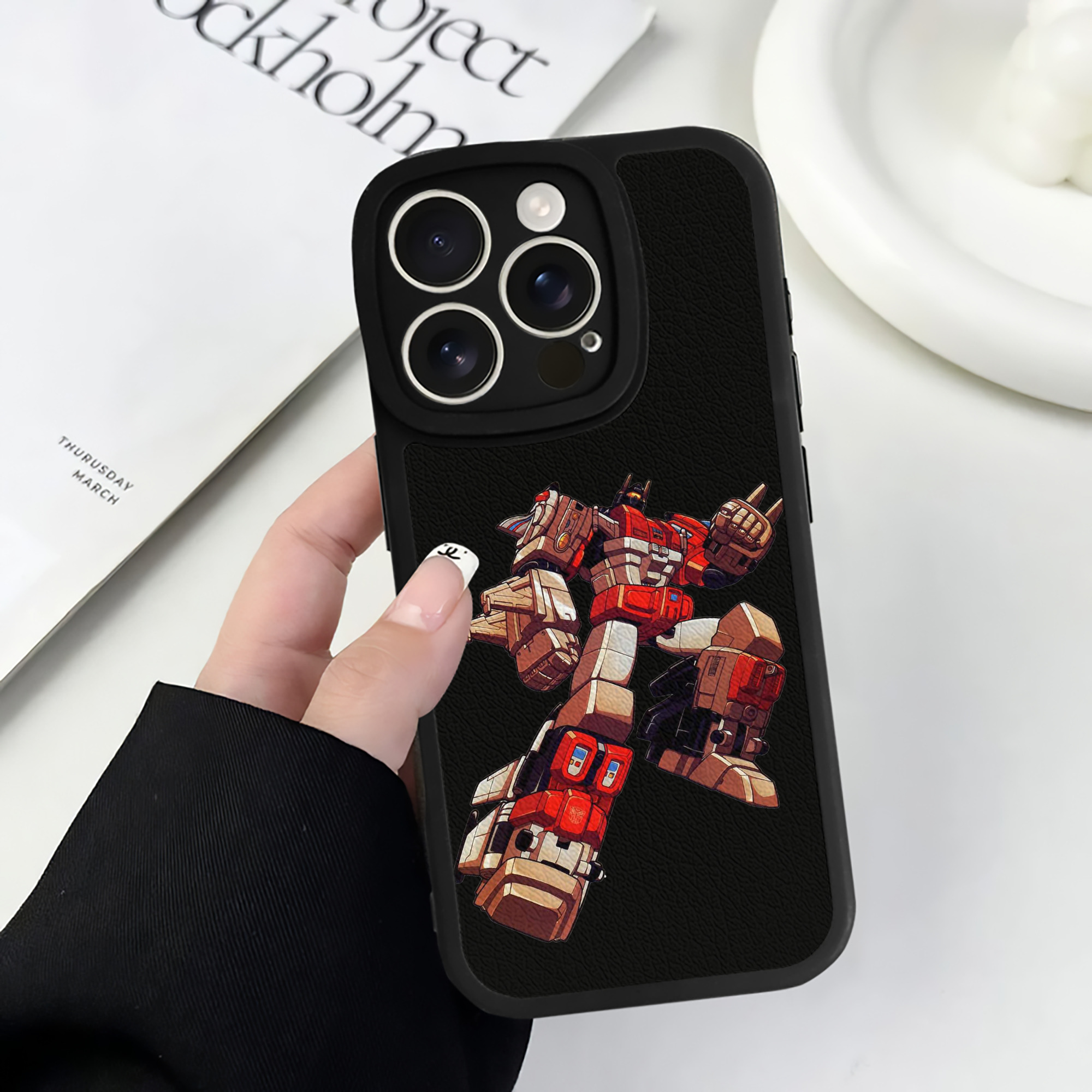 （画像用）  【iPhone 16シリーズ対応】シリコンスマホケース（レザー調） 材質：シリコン